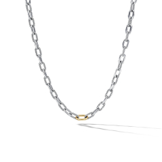 David Yurman DY Madison Chain Necklace with 18K Yellow Gold 1