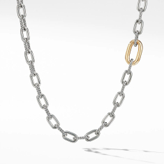 David Yurman DY Madison Convertible Chain Link Necklace with 18k Yellow Gold 1