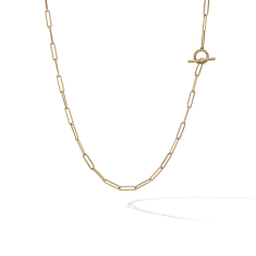 David Yurman DY Madison Elongated Chain Necklace in 18K Yellow Gold 1