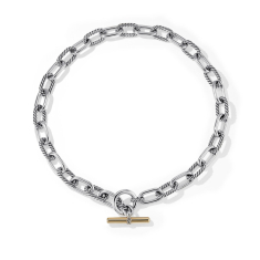 David Yurman DY Madison Toggle Chain Necklace with 18K Yellow Gold 1