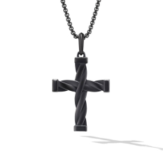 David Yurman Helios Cross Pendant in Black Titanium 1