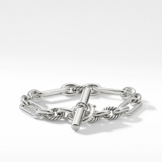 David Yurman Lexington Chain Bracelet in Sterling Silver with Pave Diamonds 1