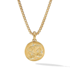 David Yurman Libra Amulet in 18K Yellow Gold with Diamonds 1