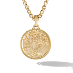 David Yurman Life and Death Duality Amulet in 18K Yellow Gold with Diamonds 1