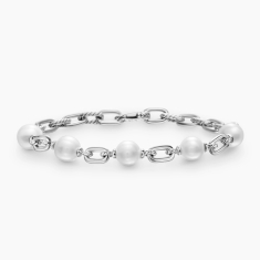 David Yurman Madison Chain Sterling Silver with Pearls Bracelet 1