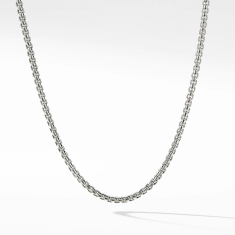 David Yurman Box Chain Necklace in Sterling Silver with 14K Yellow Gold Accent, 3.6mm 1