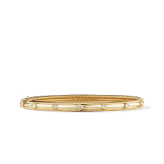David Yurman Modern Renaissance Bracelet in 18K Yellow Gold with Diamonds - Extra Small 1