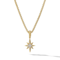 David Yurman North Star Amulet in 18k Yellow Gold with Pave Diamonds 1