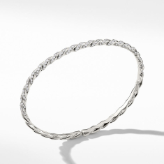 David Yurman Paveflex Bracelet in 18K White Gold with Diamonds 1