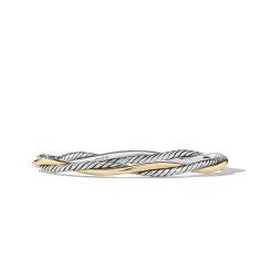 David Yurman Petite Infinity Bracelet in Sterling Silver with 14K Yellow Gold 1
