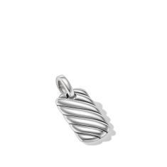 David Yurman Petite Sculpted Cable Tag in Sterling Silver 24mm 1