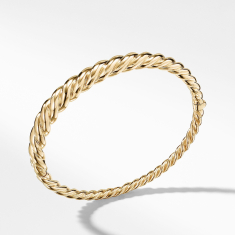 David Yurman Pure Form Cable Bracelet in 18k Gold, 6mm - Medium 1