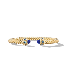 David Yurman Renaissance Bracelet in 18K Yellow Gold with Lapis and Hampton Blue Topaz 1