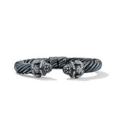 David Yurman Renaissance Bracelet in Blackened Silver with Pave Diamonds 1