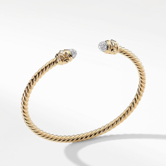 David Yurman Renaissance Bracelet with Diamonds in 18k Gold, 3.5mm - Medium 1