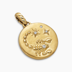 David Yurman Scorpio Amulet in 18K Yellow Gold with Diamonds 1