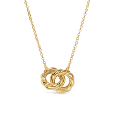 David Yurman Sculpted Cable Chain Necklace in 18K Yellow Gold, 9mm 1
