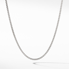 David Yurman Small Box Chain Necklace with an Accent of 14k Gold, 2.7mm 1