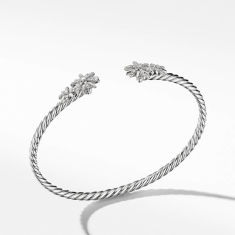 David Yurman Starburst Open Cable Bracelet with Pave Diamonds 1