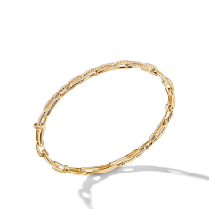 David Yurman Stax Chain Link Bracelet with Diamonds in 18K Gold 1