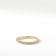 David Yurman DY Cable Band Ring in 18K Yellow Gold, 2mm 1