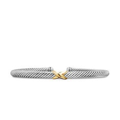 David Yurman X Station Bracelet with 18K Yellow Gold, 4mm 1