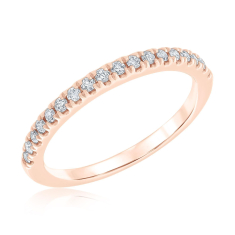 1/4ctw Round Diamond Rose Gold Wedding Band | Embrace Collection 1