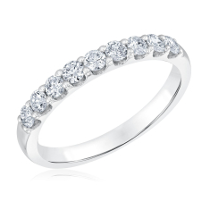 1/2ctw Round Diamond White Gold Band 1