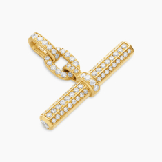 David Yurman Lexington Pendant in 18K Yellow Gold with Full Pave Diamonds 1