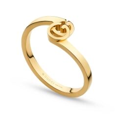Gucci GG Running Yellow Gold Ring - Size 6.75