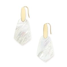 Kendra Scott Camila Earrings in Ivory Mother-of-Pearl, Gold-Plated