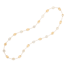 Marco Bicego Lunaria Mother of Pearl 18k Yellow Gold Long Necklace 1