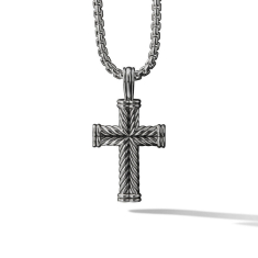 Men's David Yurman Chevron Cross Pendant, 40mm 1