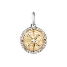 Men's David Yurman Maritime Compass Amulet with 18K Yellow Gold and Center Diamond 1