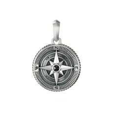 Men's David Yurman Maritime Compass Amulet with Center Black Diamond 1
