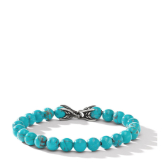 Men's David Yurman Spiritual Beads Bracelet with Turquoise, 8mm 1