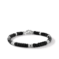 Men's David Yurman Spiritual Beads Hex Bracelet with Black Onyx, 6mm 1