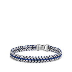 Men's David Yurman Woven Box Chain Bracelet in Blue Nylon, 10mm 1