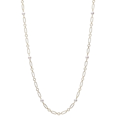 MIKIMOTO M Code Akoya Cultured Pearl Necklace in 18k Yellow Gold