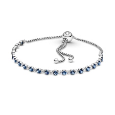 Pandora Blue and Clear Sparkle Slider Bolo Bracelet 1