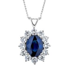 Sapphire and Diamond Pendant 1ctw