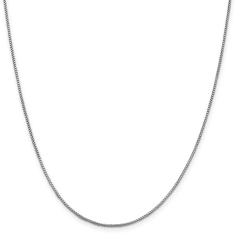 Sterling Silver 1.25mm Round Box Chain Necklace 1