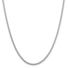 Sterling Silver 2.5mm Round Spiga Chain Necklace 1