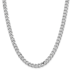 Sterling Silver 6.5mm Curb Chain Necklace 1