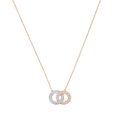 Swarovski Crystal Stone Multi-Colored Double Circle Necklace