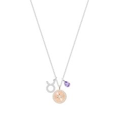 Swarovski Crystal Zodiac Taurus Pendant Necklace
