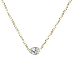 The Forevermark Tribute Collection Yellow Gold Pear Diamond Pendant 1/3ct