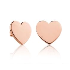TOUS Rose Gold-Plated Heart Stud Earrings