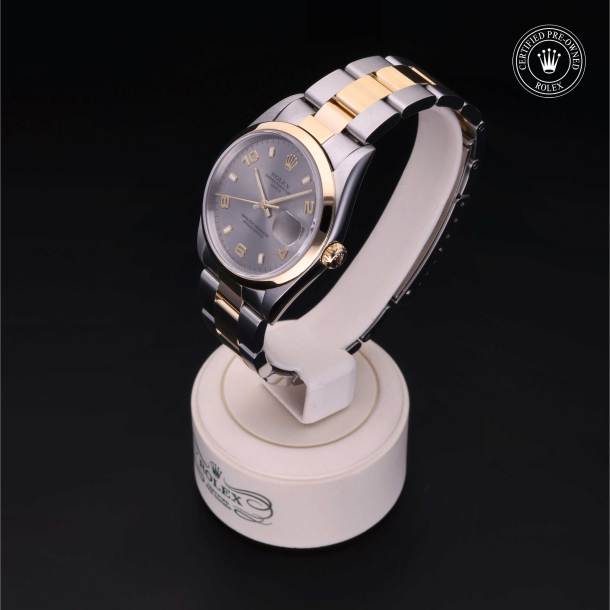 Rolex Certified Pre-Owned Oyster Perpetual Date 34 Yellow Rolesor Bracelet  Watch 3