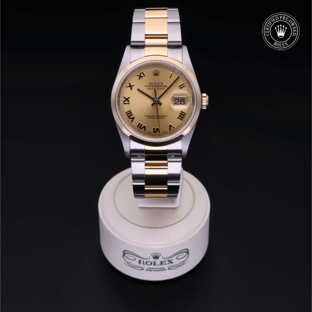 Rolex Certified Pre-Owned Oyster Perpetual Datejust 36 Yellow Rolesor Bracelet Watch 2